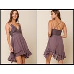 Free People ππ One Adella Slip Dress ~ Charcoal Small S NWT Photo 4
