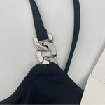 BETH RICHARDS Bikini Swimsuit Top Linx Black Silver Chain Beach Swim NWT Small Photo 7