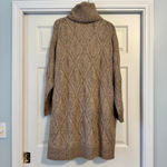 Sundance  Koko Cowl Neck Sweater Dress XL Chai Tan Photo 3