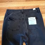Good American Good‎ American Good Boy Crop Jeans Plus Size 18 Black Wash Raw Hem NWT Photo 4