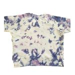 Mother Denim Size XS Square Wash Tie Dye Sweatshirt Blueberry Rainbow Patch #N12 White Photo 3