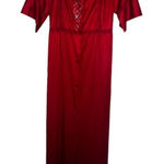 Vintage Red Nylon‎ Night Gown Red Size M Photo 0