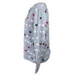 Christopher & Banks  Cardigan Sweater Multi Color Heart Size L Large Grey Photo 1