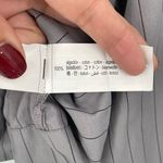 ZARA  Women's‎ Gray Pinstripe Long Sleeve Belted Cropped Shirt Top Size Large Photo 7