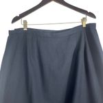 Sag Harbor Vtg Woman Skirt 16W Black Blue Striped Midi A-Line Career Office Photo 7