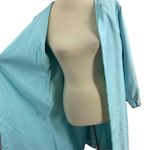 Vintage Blue Embroidered Cuff Long Sleeve Open Front Dressy Jacket Size M Photo 3