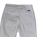 KanCan USA KanCan White Distressed Frayed Hem Cropped Skinny Jeans Photo 3