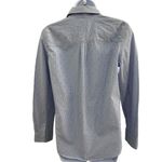 Gap  Fitted Boyfriend Shirt Light Blue Silver Dots Long Sleeve Collared‎ ButtonUp Photo 2