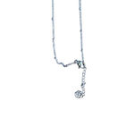 Sparkling Paved Letter J Bubble Pendant Necklace Silver Tone Chain New Photo 7