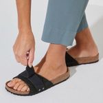 Birkenstock  Oita Suede Leather Sandal Black 6 Photo 6