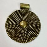 Vintage Brass/ Gold Round Pendant Photo 0