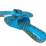 White Stag  Blue and White Polka Dot Sandals Photo 3