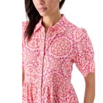 Crown & Ivy  pink shells tired shirt dress Large NWT Photo 1