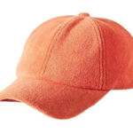 Anthropologie By  Orange Terrycloth Baseball Hat Photo 0