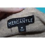 J.Crew Women's  Tan Brown Nylon Lambs Wool Crewneck Long Sleeve Sweater Size M Photo 2