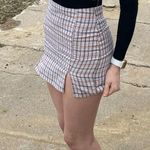 Plaid Tweed Skirt Black Photo 6