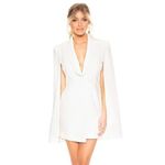 Katie May  Boss Lady Cape Blazer Mini Dress Ivory White Small‎ Photo 3