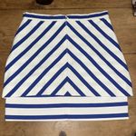 ZARA Woman’s  Trafaluc  Blue and White Striped Skirt  Size Small Photo 2