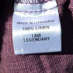 Flax  Burgungy Linen Pants 4 Photo 8