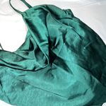 Amazon New - Green Emerald Satin Slit Dress L Photo 2