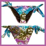 Lucky Brand  Swirl Print Peace Embroidered Bikini Bottoms Photo 1