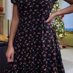 Dry Goods Off The Shoulder Black Floral Dress Photo 0