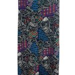 Laura Tanzer 100% Silk Bold Abstract European Cityscape Wide Leg Palazzo Pants L Black Size L Photo 0