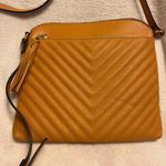 Mustard Yellow Dome Crossbody Bag with Dalmatian Lining Orange Photo 2