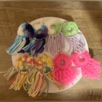 Crochet Boho Fringe Earrings (Handmade) Set of 4 Photo 1