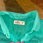 Hollister Teal Green Sheer See Through High Low Button Down Tank Top Size XS Photo 2