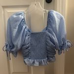 Endless Rose  Top Puff Sleeve Blue Photo 2