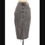 One Teaspoon Denim Skirt 23 NWT Phantome Cadillac Distressed Slit Gray Street Photo 11