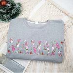 Embroidery Floral Memaw Sweatshirts‎ For Grandma Gift Sweatshirt Sz 2XL Gray Photo 1