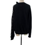 Furst of a Kind  Sweater Knit Open Sleeve‎ Grommet Ring Detail Black Size Medium Photo 7