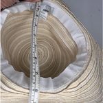 Ellen Tracy Ellen‎ Tracy Women's Packable Sun Hat Wide Brim Natural Cream Bow Travel Beach Photo 5