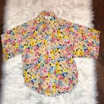 vintage floral collared pastel button up shirt 7/8 Pink Photo 0