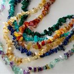 Free People  Bohemian Single Strand Crystal Chip Beaded Necklace Purple NWT Photo 1