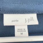 J.Jill ponte knit steel blue long sleeve boat neck tunic M business casual Photo 3
