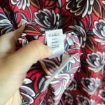 Loft  Ann Taylor Red Purple Floral Pattern Shift Dress Womens Size XS Long Sleeve Photo 5