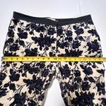 Tory Burch Dayton Floral Velvet Pants Size 8 Ivory Purple Flocked Photo 12