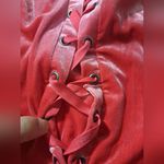 Honey Punch Lace Up Soft Velvet Pink mini Skirt size S Photo 5