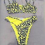 XS NEW NEON YELLOW LEOPARD BIKINI Photo 0