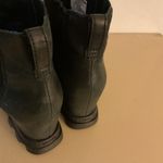 Sorel women black leather platform Joan Rhapsody waterproof wedge boots 8.5 Photo 2