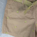 Bamboo Traders Shorts Womens 12 Brown Belted Palm Trees Beach Vacation Resort Photo 2