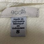 Ecote Women's Cream White Sleeveless Split V-Neck Crop Shirt Tank Top Size S Photo 2