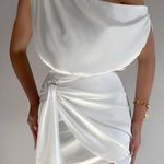 RUNAWAY THE LABEL White Charisma Dress Photo 0