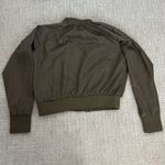 Free People Midnight Bomber Jacket Olive Green zip up jacket Photo 5