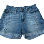Levi Strauss & CO. Levi Strauss Signature Denim Shorts Distressed Cuffed Hem Blue Womens Size 6 Photo 0