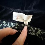 Anthropologie Velvet Flare Pants Black Side Zip Bootcut Women 4 Indie Goth Boho Photo 1