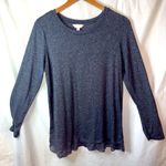 LC Lauren Conrad Charcoal Long Sleeve Top Size Medium Photo 0